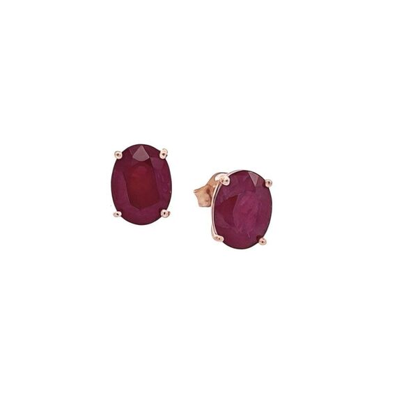 Natural Ruby Stud Earrings 14k White Gold 3.0 TCW Certified $1,390 311042 - Picture 4 of 11